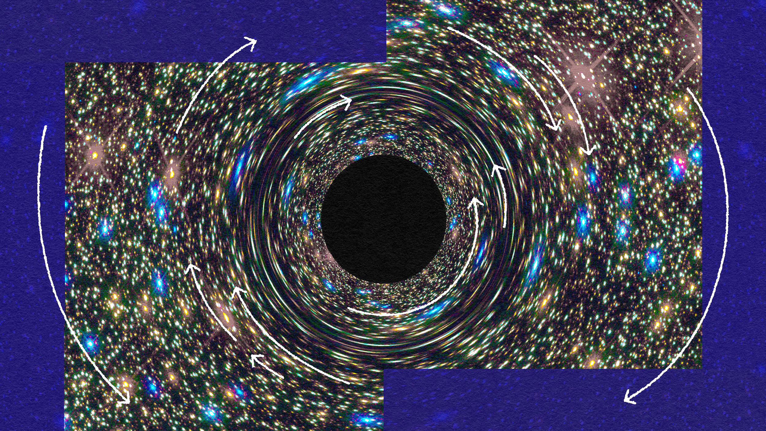 An image of an ancient black hole