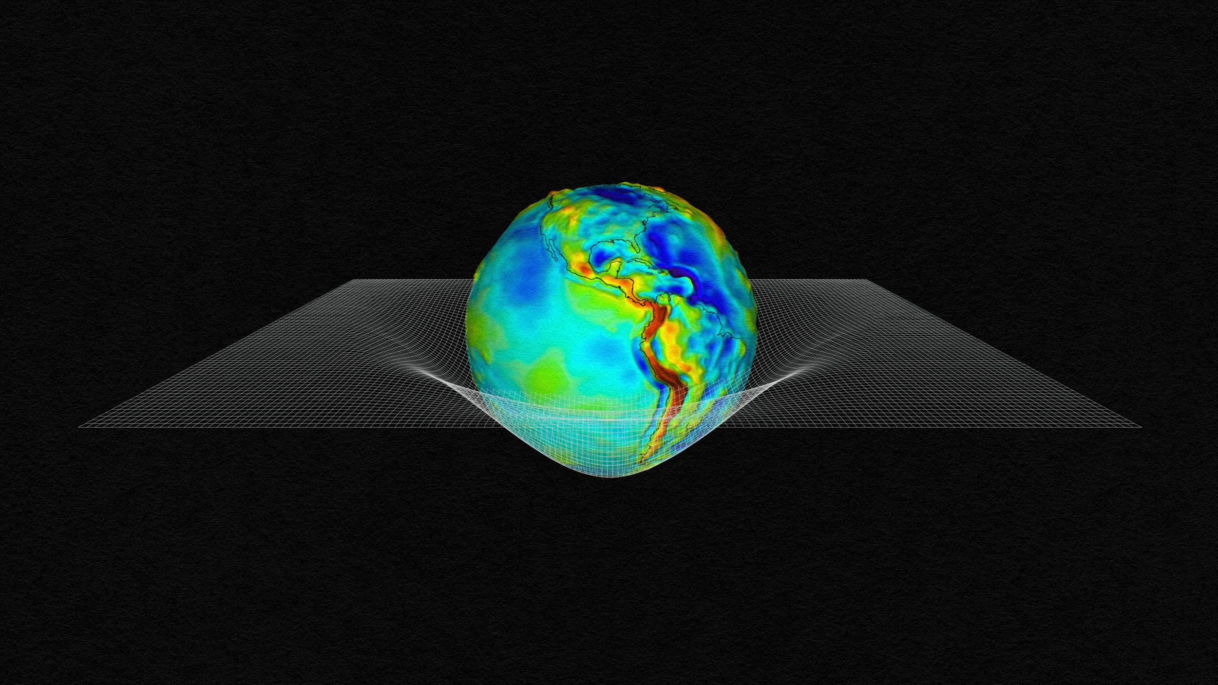 A black and white image of a ball in antigravity motion.