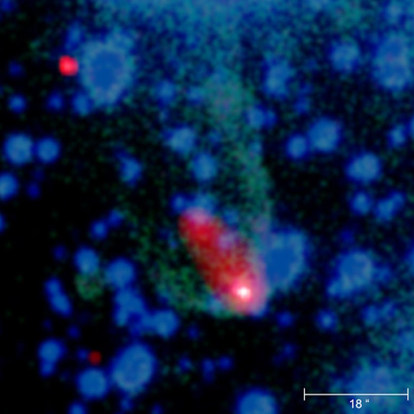 x-ray optical composite of first black widow pulsar system