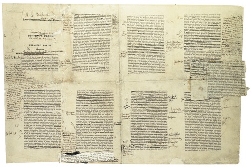 An old book with a lot of writing on it.