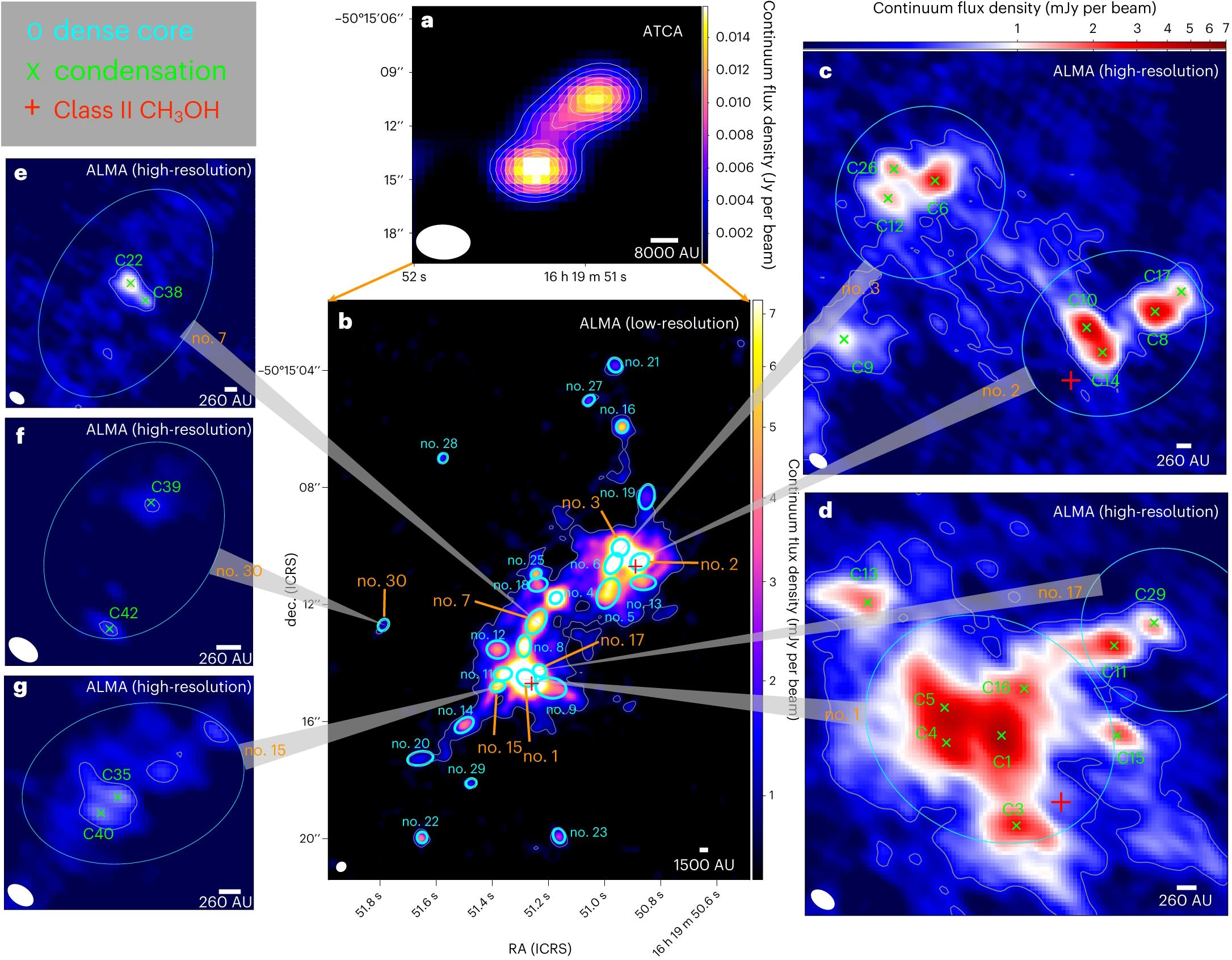 Description: A series of images showcasing star birth and various types of stars.