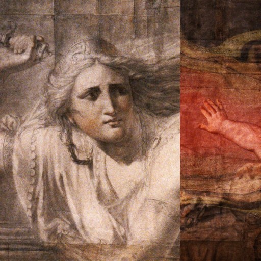 The Medea affect is brilliantly captured in this painting of a powerful woman brandishing a sword.