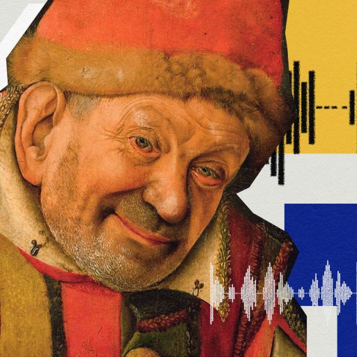 A Jester standing before a sound wave, reminding us to speak truth to power.