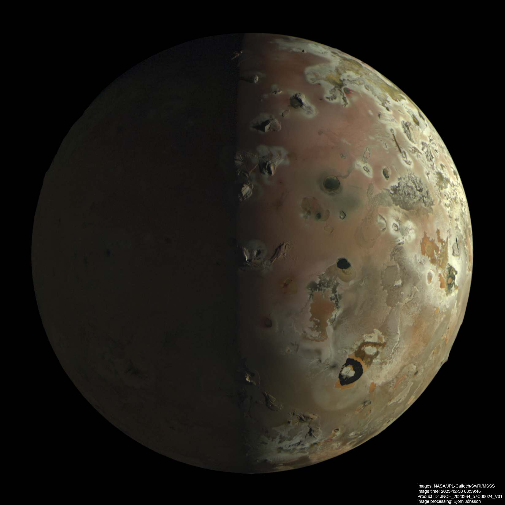 A view of jupiter from space.