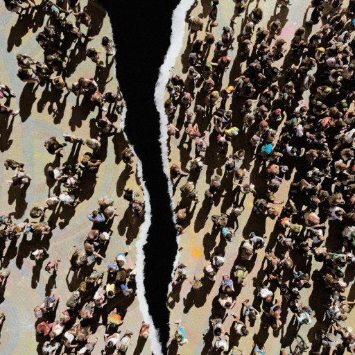 A group of people standing in a circle.