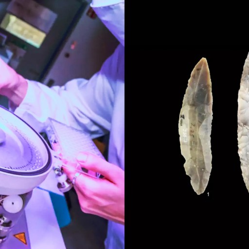 A person in a white suit and a white plastic object.