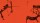 Black cave-painting style drawing of a person shooting arrows at a deer with antlers on a red-orange background.