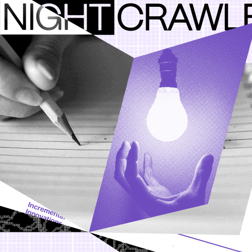 Collage with a hand holding a pen, hand grasping a light bulb for idea generation, and graphs depicting optimization.