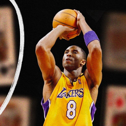 Basketball player in a yellow jersey with number 8, showcasing his leadership mentality, prepares to shoot a jump shot on the court.