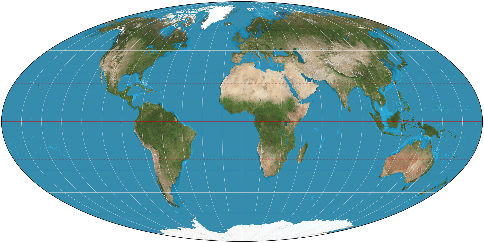 An oval world map intricately blends continents and oceans, adorned with latitude and longitude lines, crafting a cosmos of exploration.