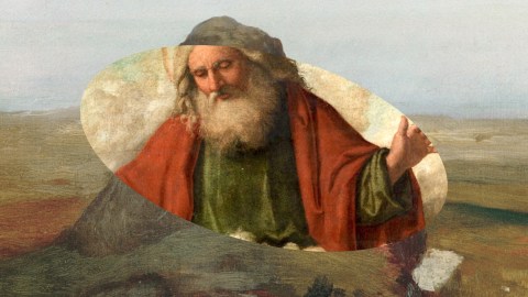 A painting of a man with a beard.