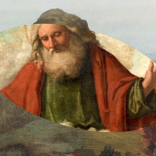 A painting of a man with a beard.