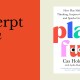The image features the phrase "an excerpt from" on a red background next to the book cover of "Playful" by Cas Holman with Lydia Denworth, highlighting insights from play research.
